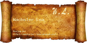 Wachsler Lea névjegykártya